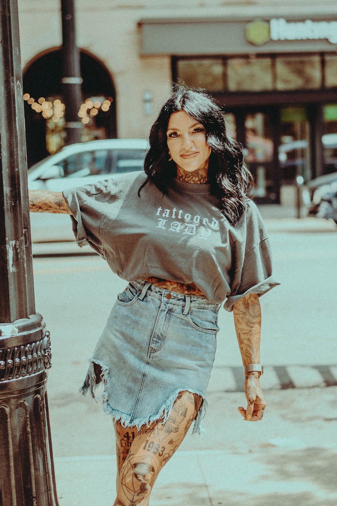 Tattooed Lady Oversized Tee