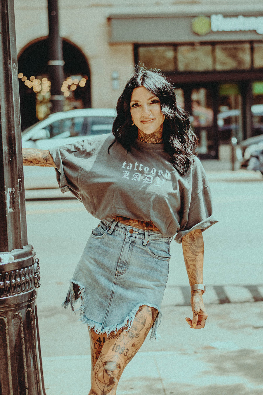 Tattooed Lady Oversized Tee